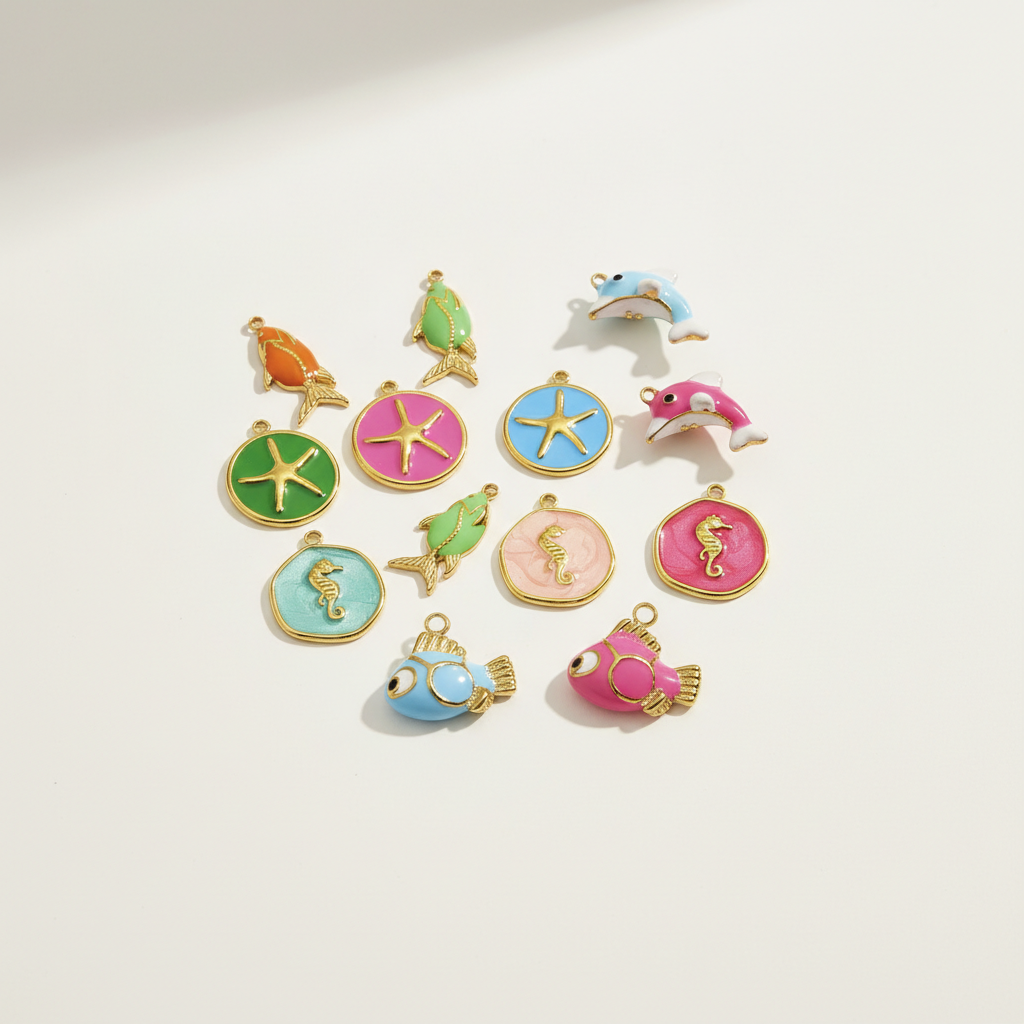 1 Piece Romantic Fish Stainless Steel Waterproof Women's Pendants