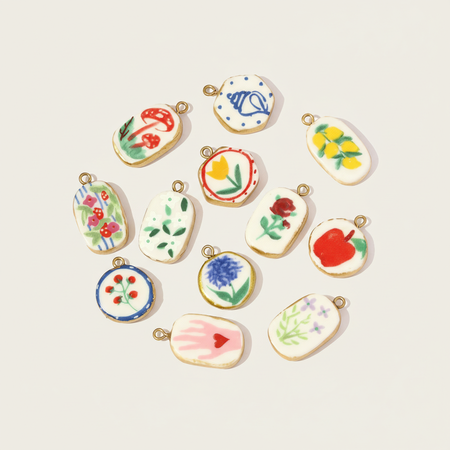 Designable Elegant Flower Ceramics Women's Pendants