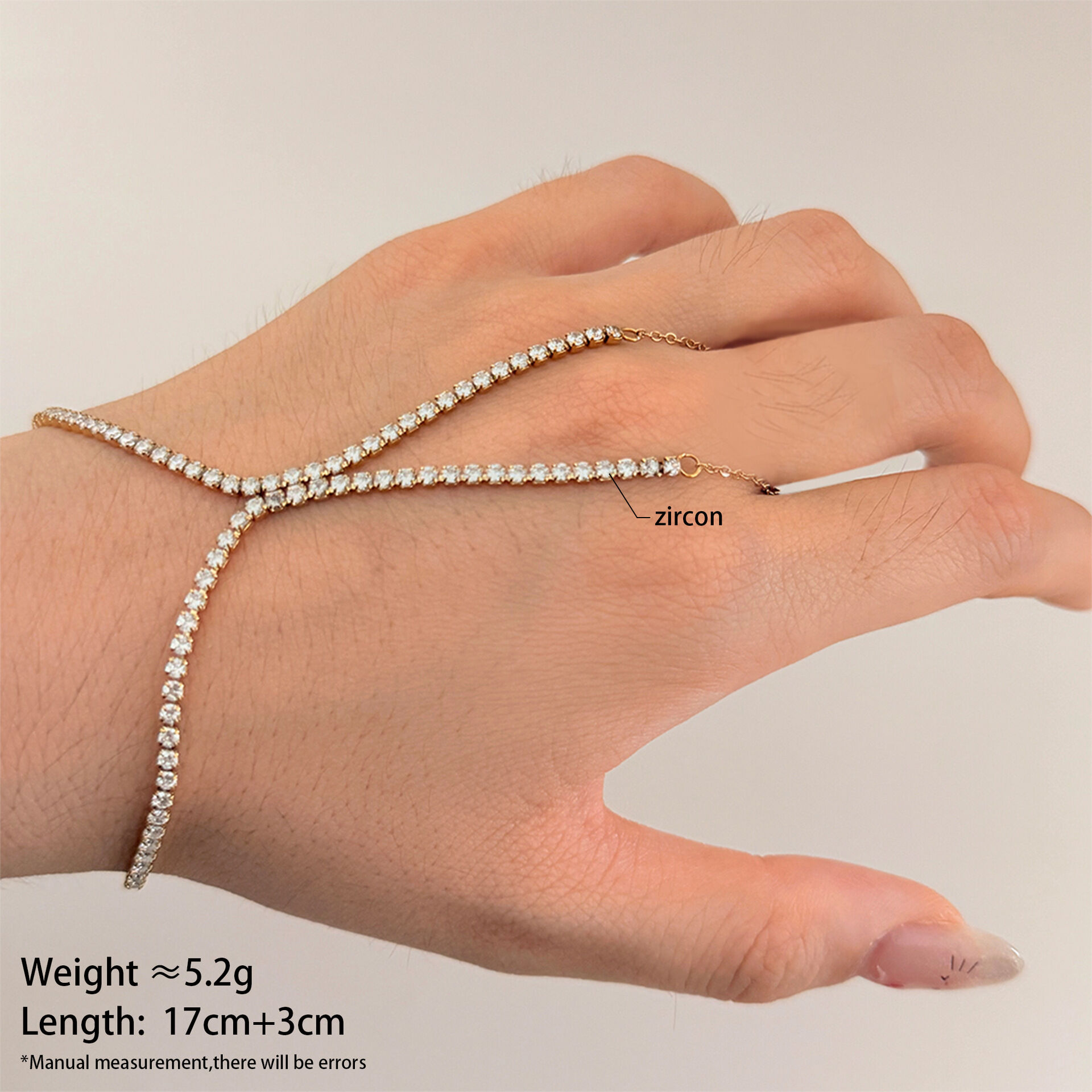 Gold and white diamond bracelet B064 