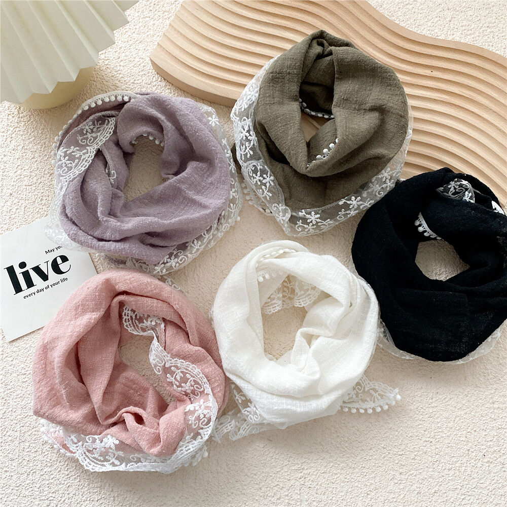 Gorgeous Lace Woven Cotton Women's Summer Scarves Picture4