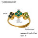 TXA533 - Green Zircon Ring - Size 7 Picture2