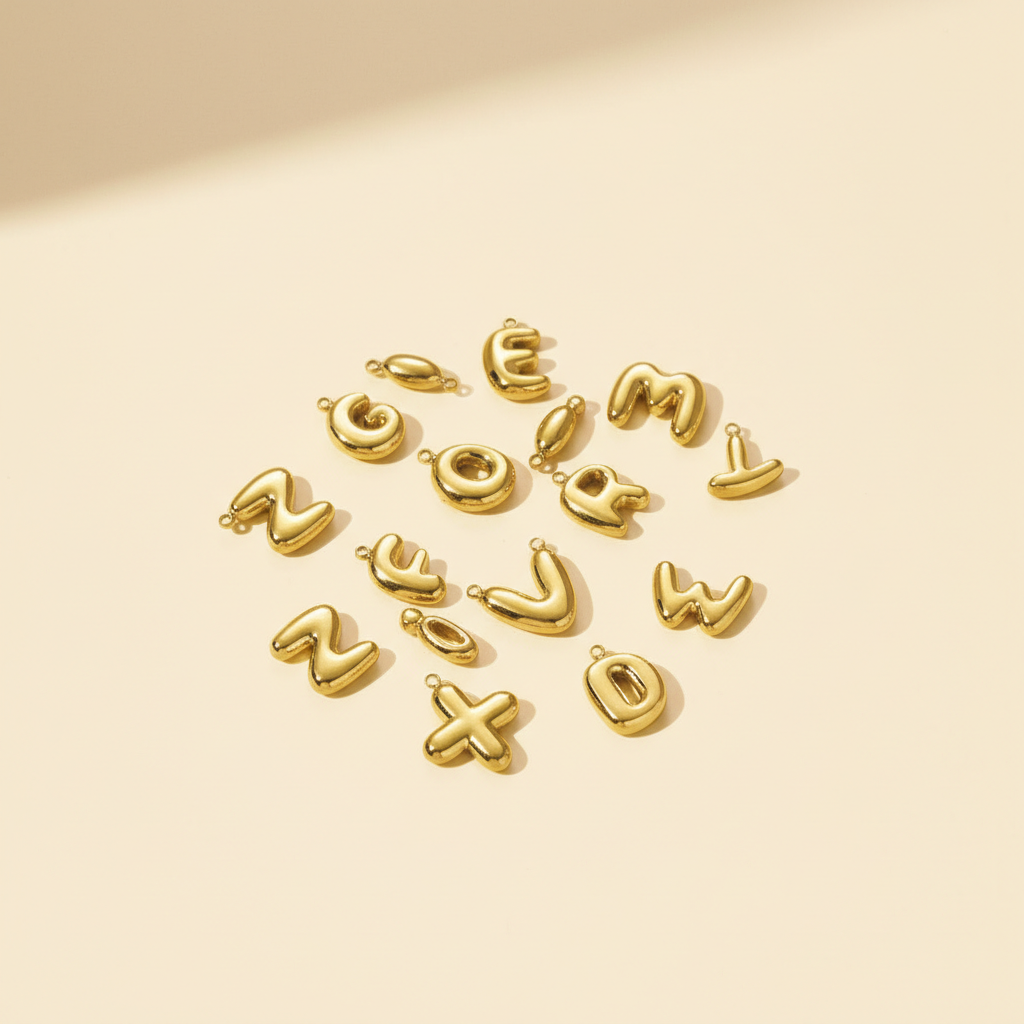 1 Piece Classic Letter Stainless Steel Waterproof Gold Color Women's Pendants