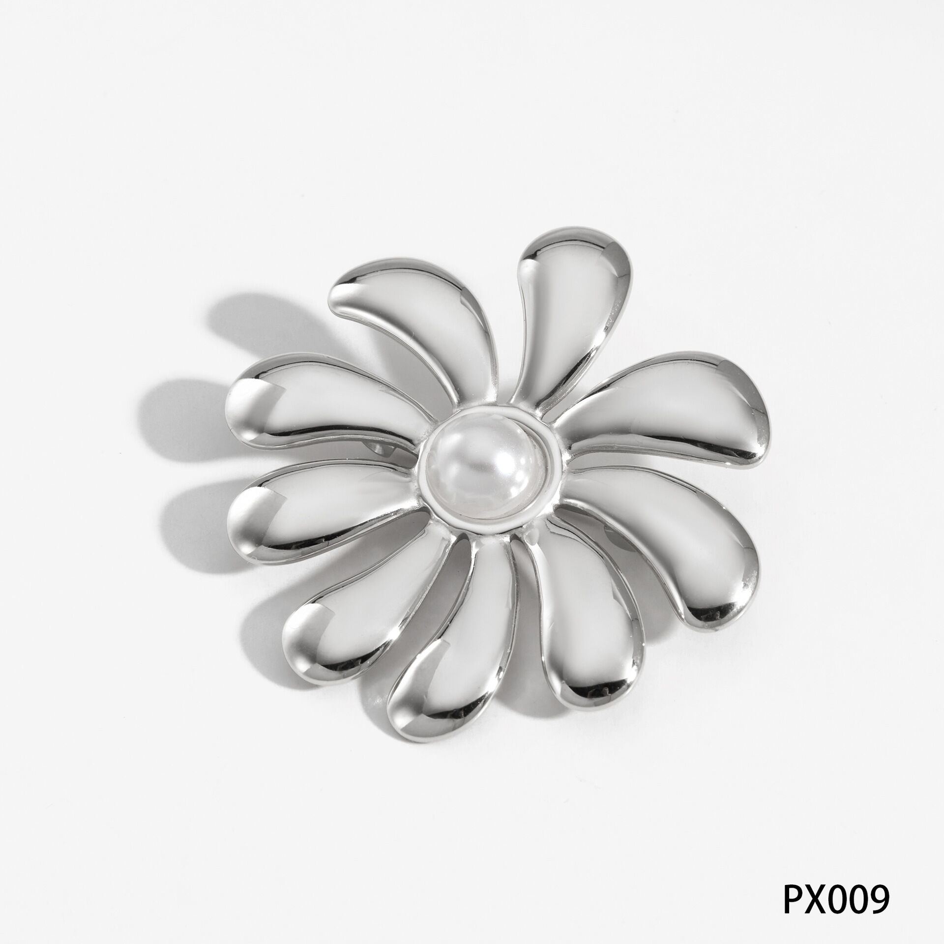 (Edelstahl 316) Silberne Brosche PX009 Bild6