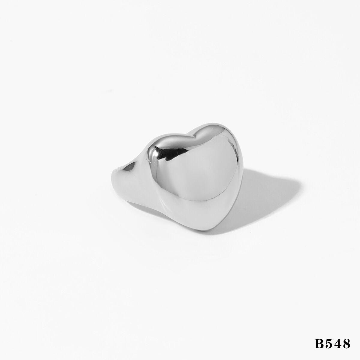 Zilveren hartring B548/Nummer 7 Afbeelding6