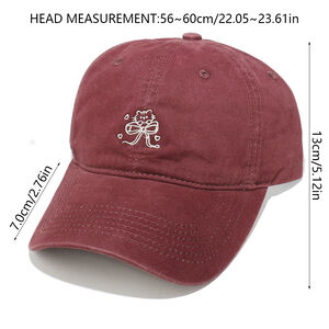 Casual Bow Knot Embroidered Women's Baseball Cap h5 Picture5