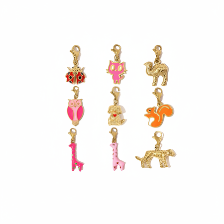 DIY Animal Series Titanium Steel Lobster Clip Gold Color Women's Pendants 2
