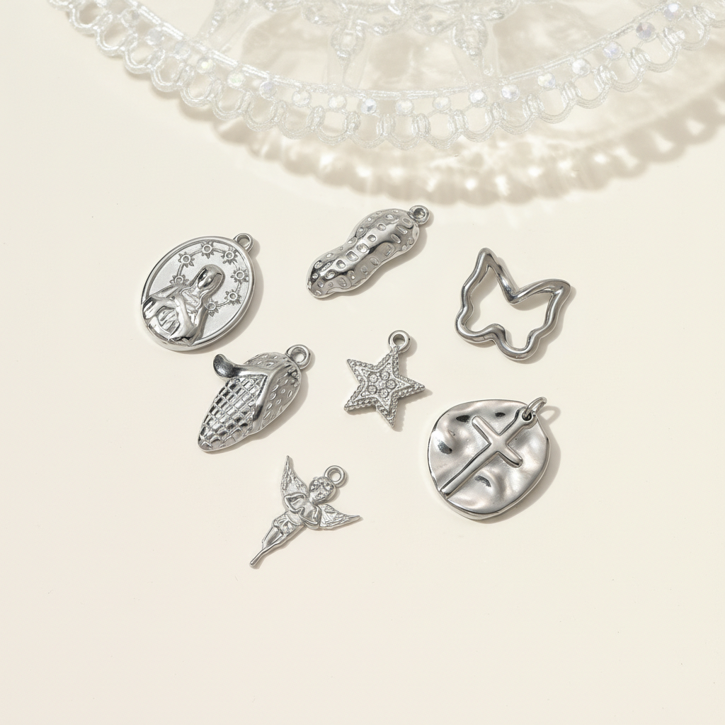 1 Piece Gorgeous Angel Stainless Steel Waterproof Women's Pendants Picture3