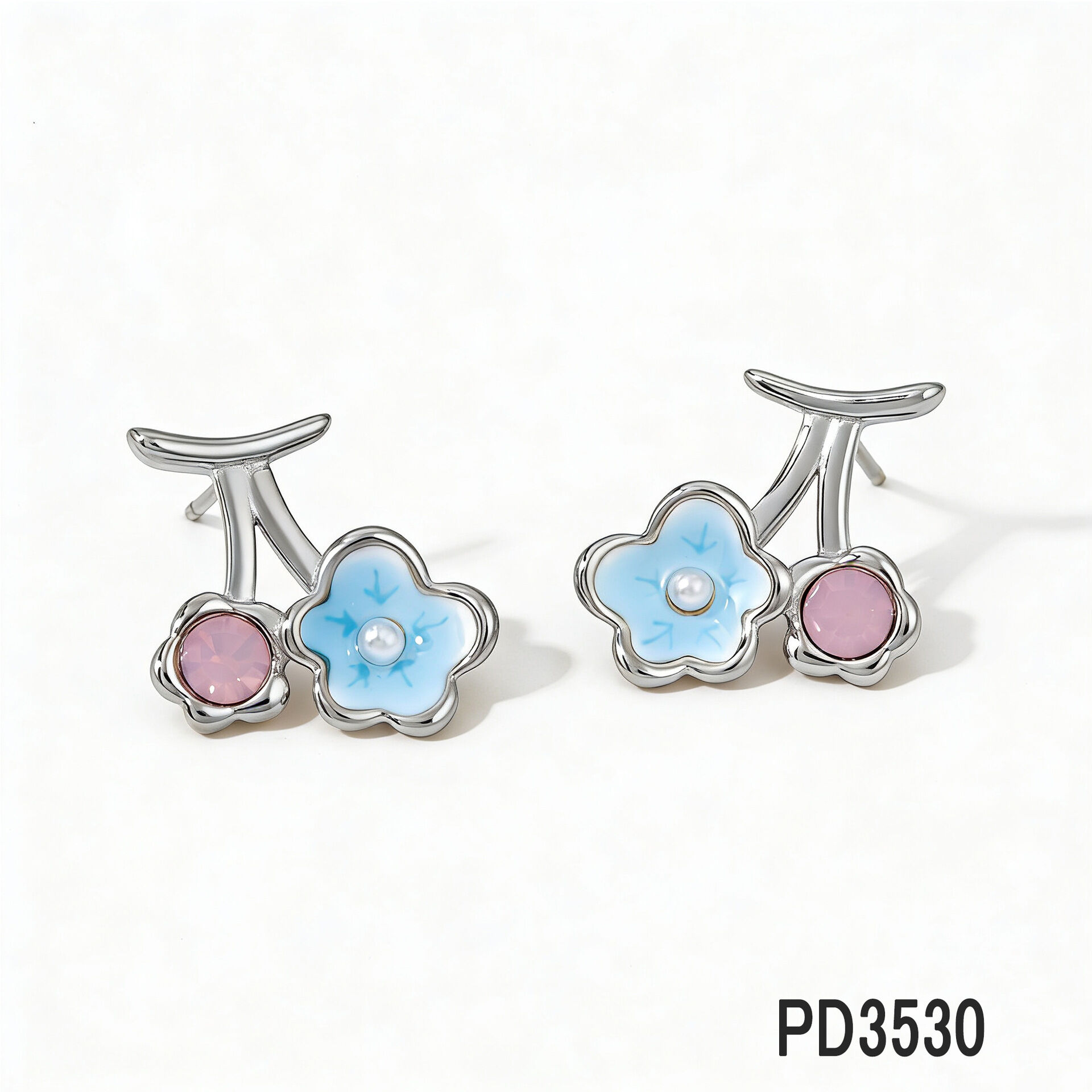 Silver Earrings PD3530 Picture2