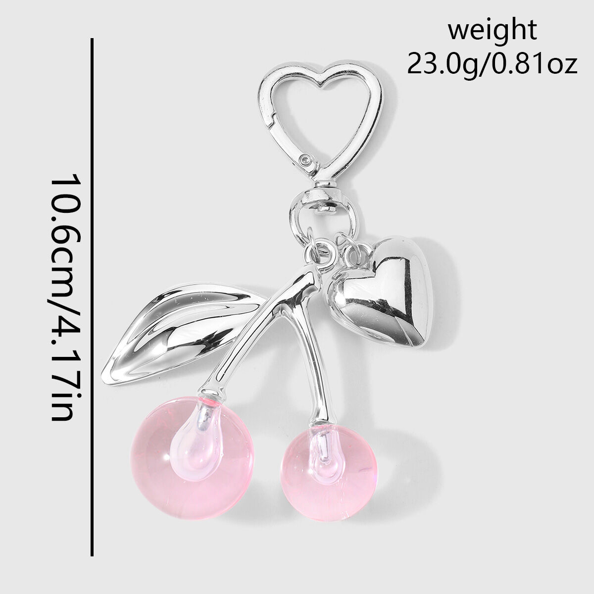 Daily Resin Cherry Silver Color Women's Bag Charms Picture2