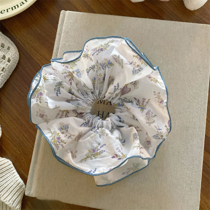 Luxurious Series Sweet Flower Irregular Shape Polyester Women's Scrunchies h5Picture2