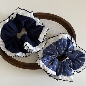 Romantic Series Sweet Plaid Fabric Women's Scrunchies h5 Picture4