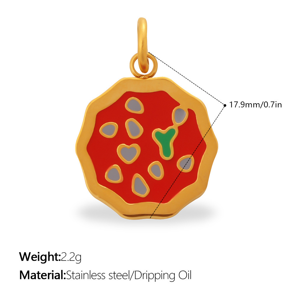 Simple Series Daily Irregular Shape Fruit Chili Stainless Steel Waterproof   Gold Color  Unisex Pendants Picture2