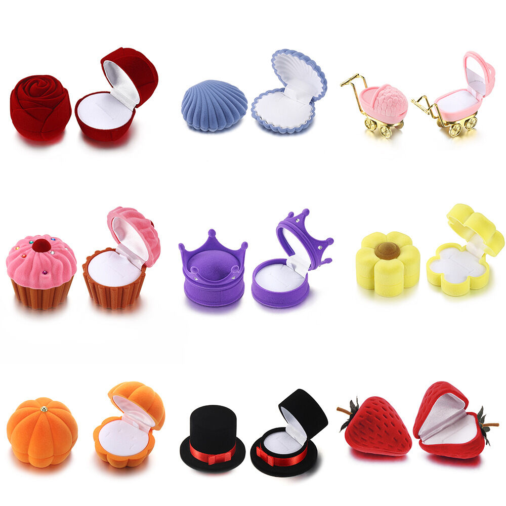 Cute Cartoon Velvet Jewelry Packaging Box h5Picture2