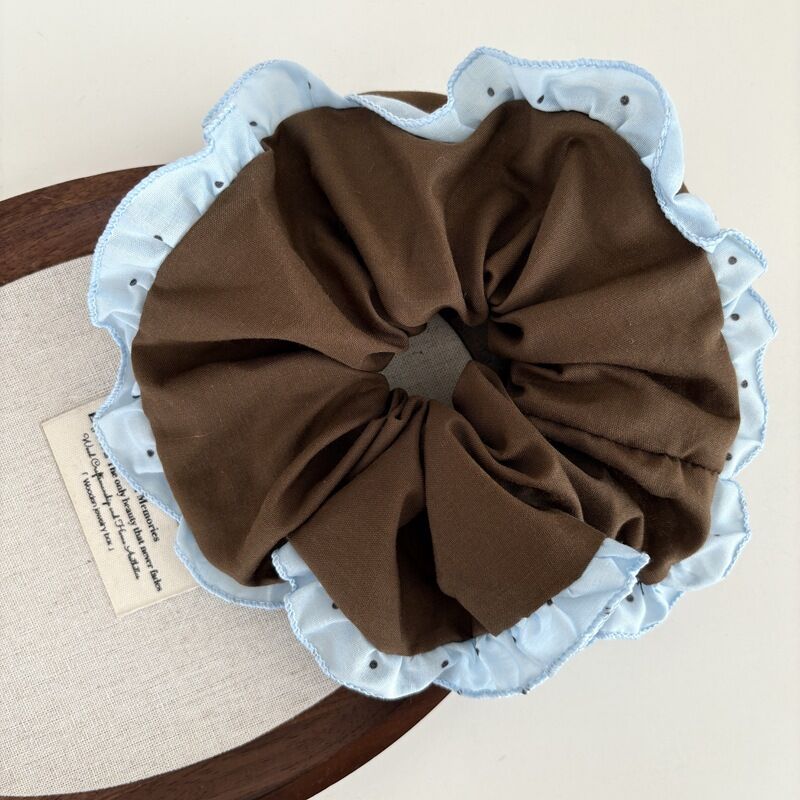 Romantic Series Sweet Stripe Plaid Fabric Women's Scrunchies h5 