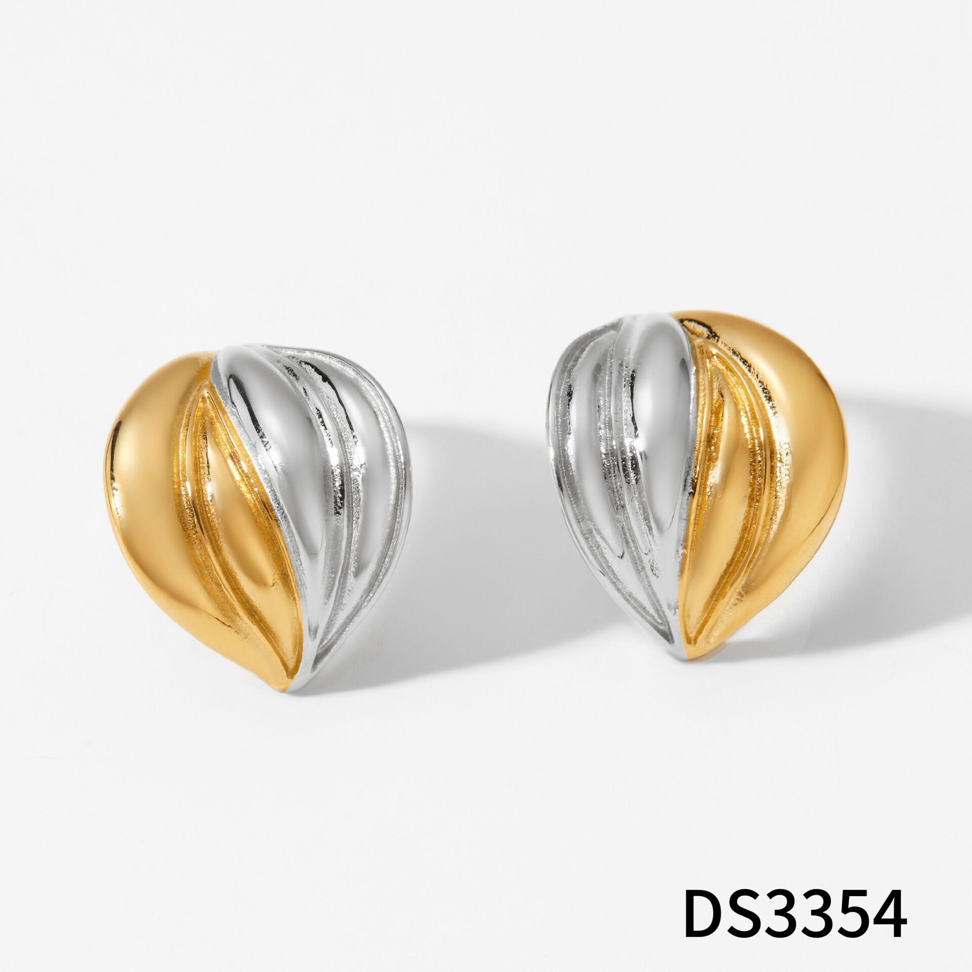 Gouden en zilveren oorknopjes SD3354 Afbeelding3