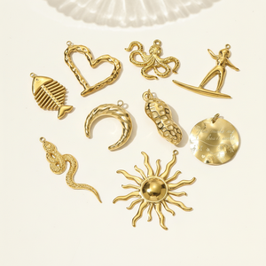 1 Piece Delicate Fish Stainless Steel Waterproof Gold Color Women's Pendants h5 Picture3