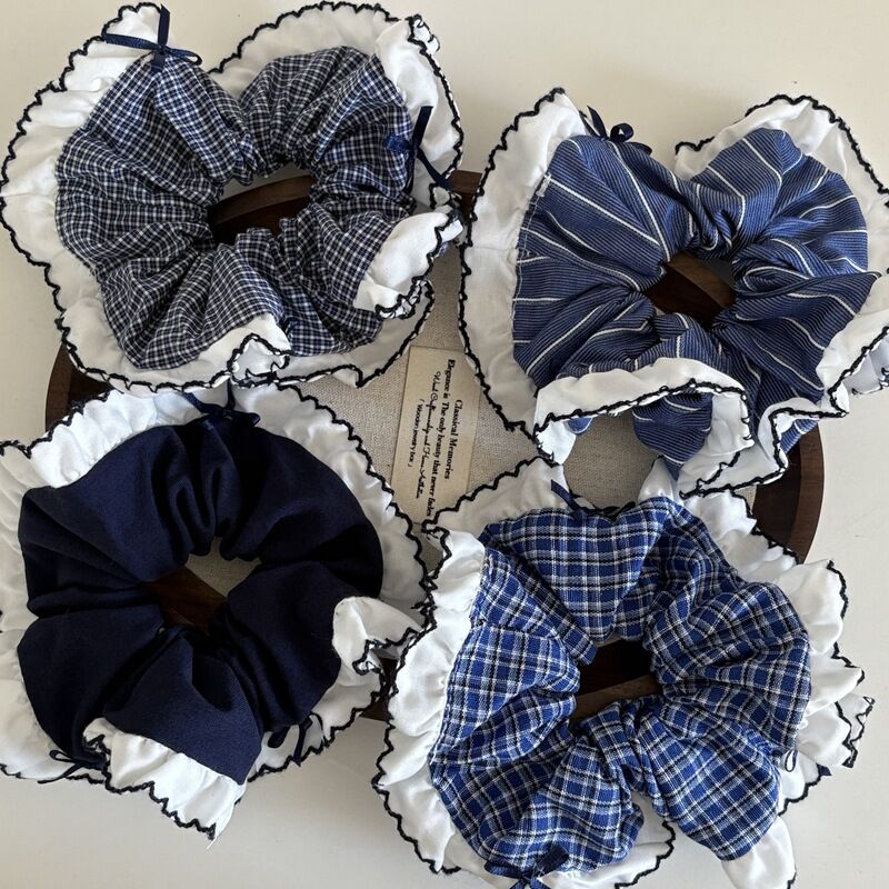 Coleteros para mujer de tela a cuadros dulces de la serie romántica