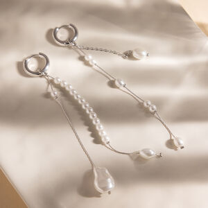 Classic Silky Beads Stainless Steel Waterproof&Anti-tarnish Women's Beads Earrings h5 Picture4