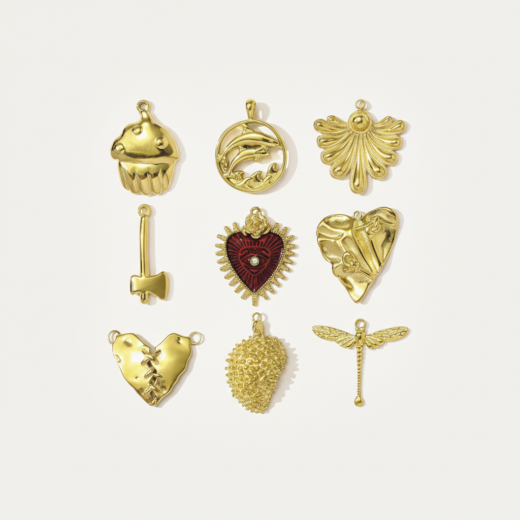 1 Piece Exquisite Heart Stainless Steel Waterproof Women's Pendants 2