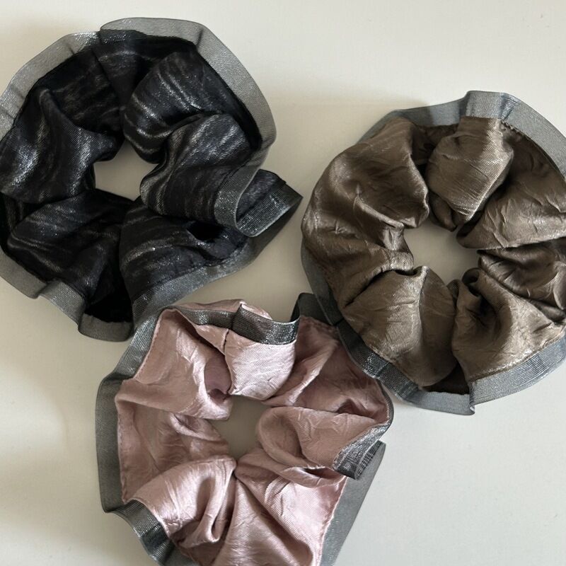 Simple Series Retro Solid Color Fabric Women's Scrunchies h5 Picture3