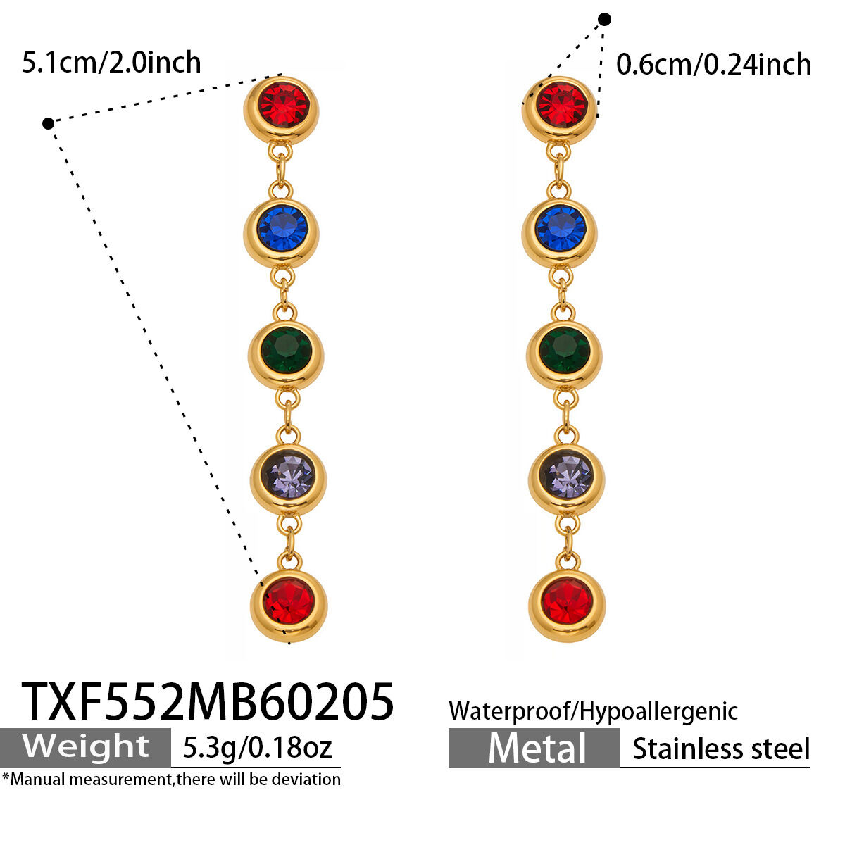 TXF552 - Orecchini in oro con diamanti e zirconi Immagine2