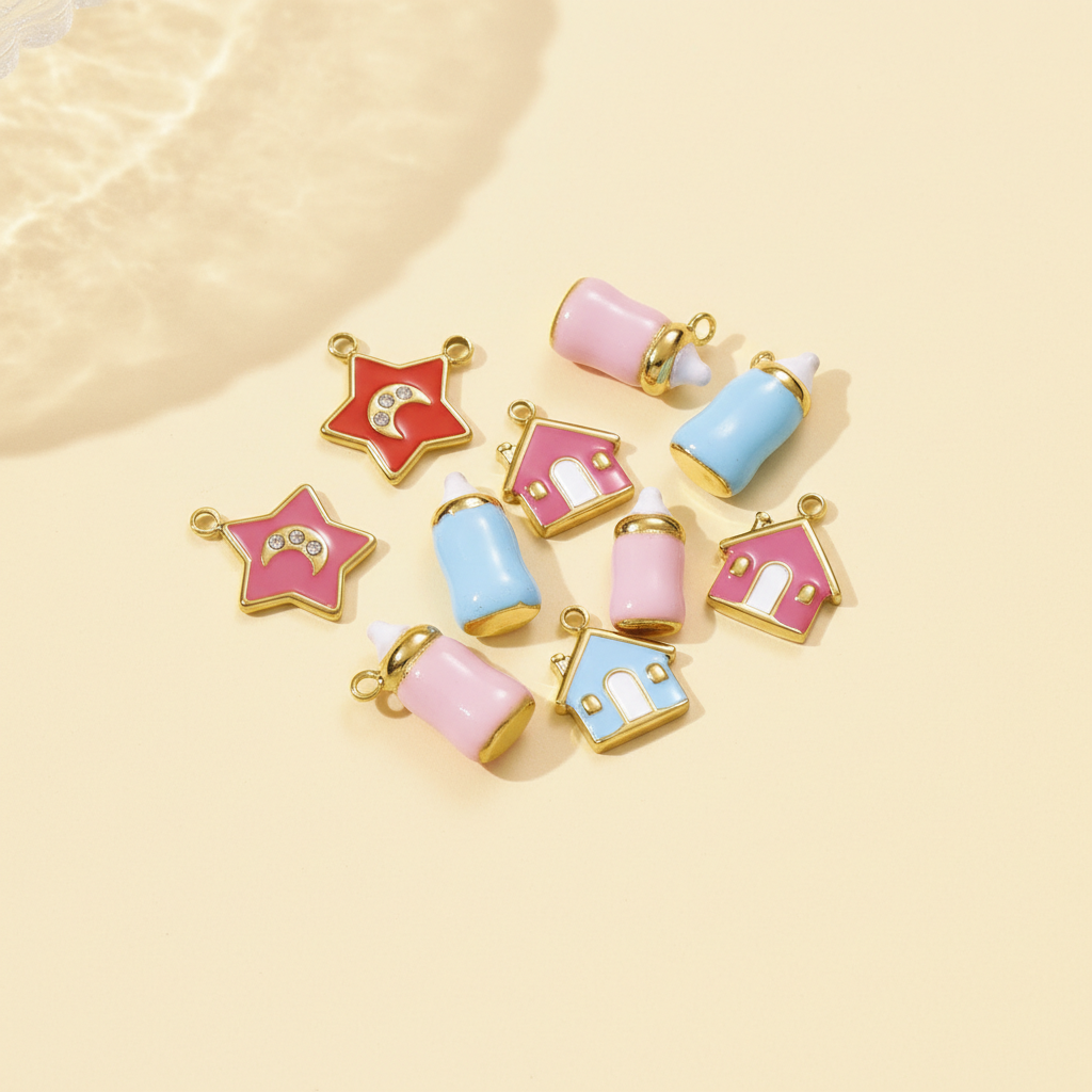 1 Piece Cute House Stainless Steel Waterproof Women's Pendants Picture3