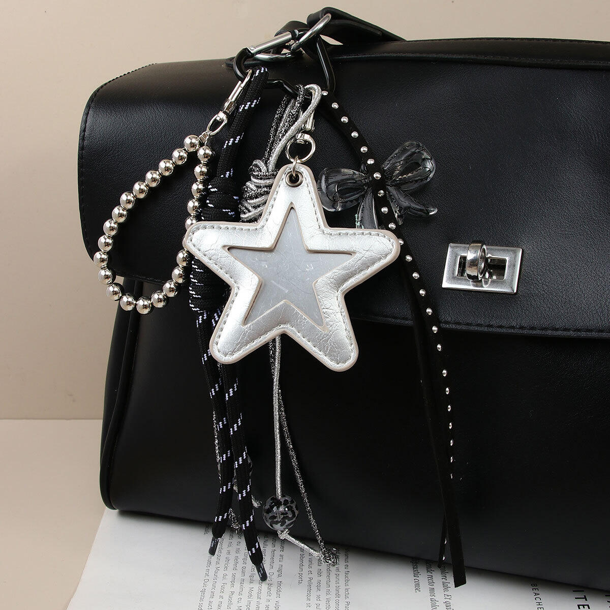 Simple Series Casual Bow Knot Star Pu Women's Bag Charms