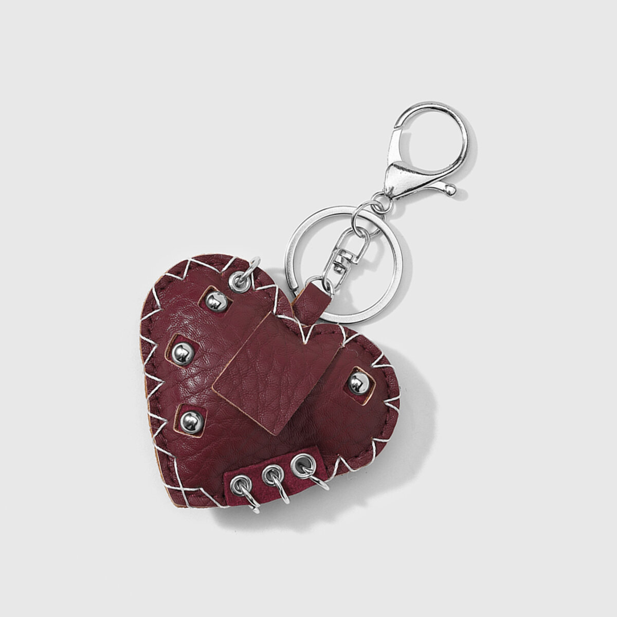 Punk Heart Solid Color Leather Bag Charms Picture4