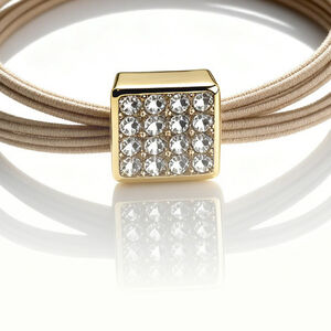 Luxurious Series Elegant Solid Color Rectangle High Elasticity Women's Hair Ties h5 Picture4
