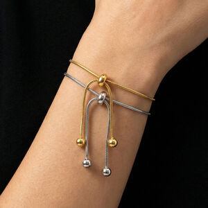 Minimalist Chain Stainless Steel Waterproof Gold Color Women's Charm Bracelets h5 Picture2