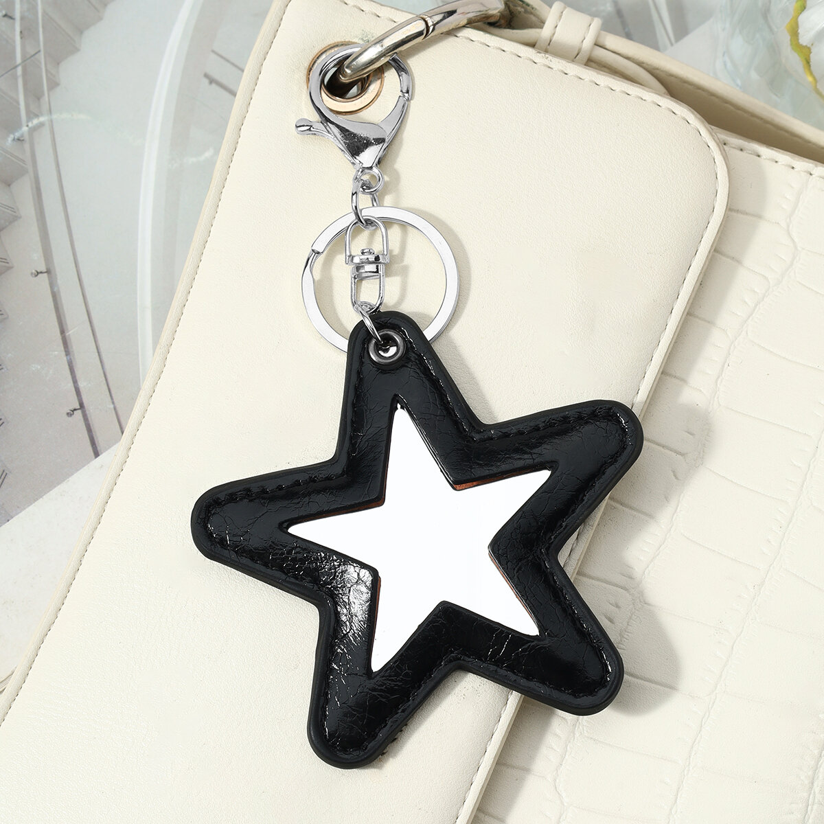 Causal Solid Color Star Leather Bag Charms h5 Picture6