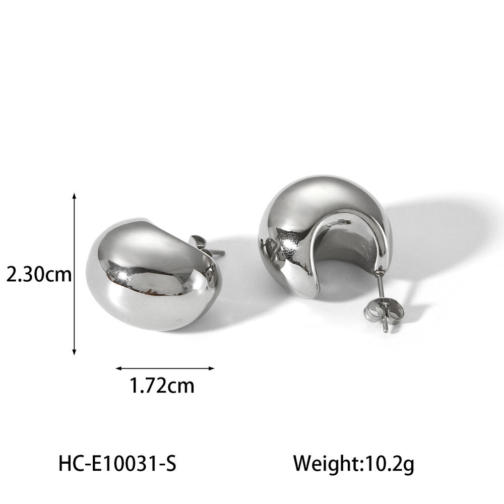 Simple Series Daily Droplet Stainless Steel Waterproof Gold Color Zircon Pearl Women's Stud Earrings Picture2