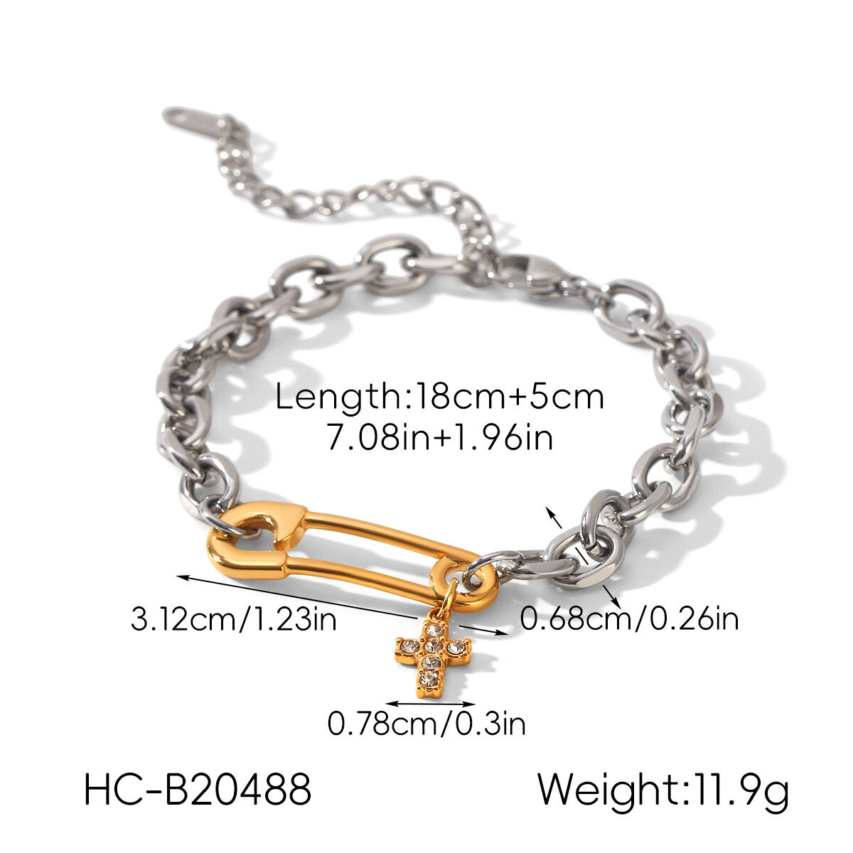 Retro Round Pattern Stainless Steel Waterproof Gold Color Women's Cuff Bracelet Picture2