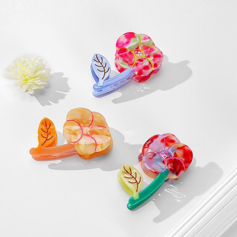 Fermagli per capelli da donna in acetato della serie Romantica Sweet Flower