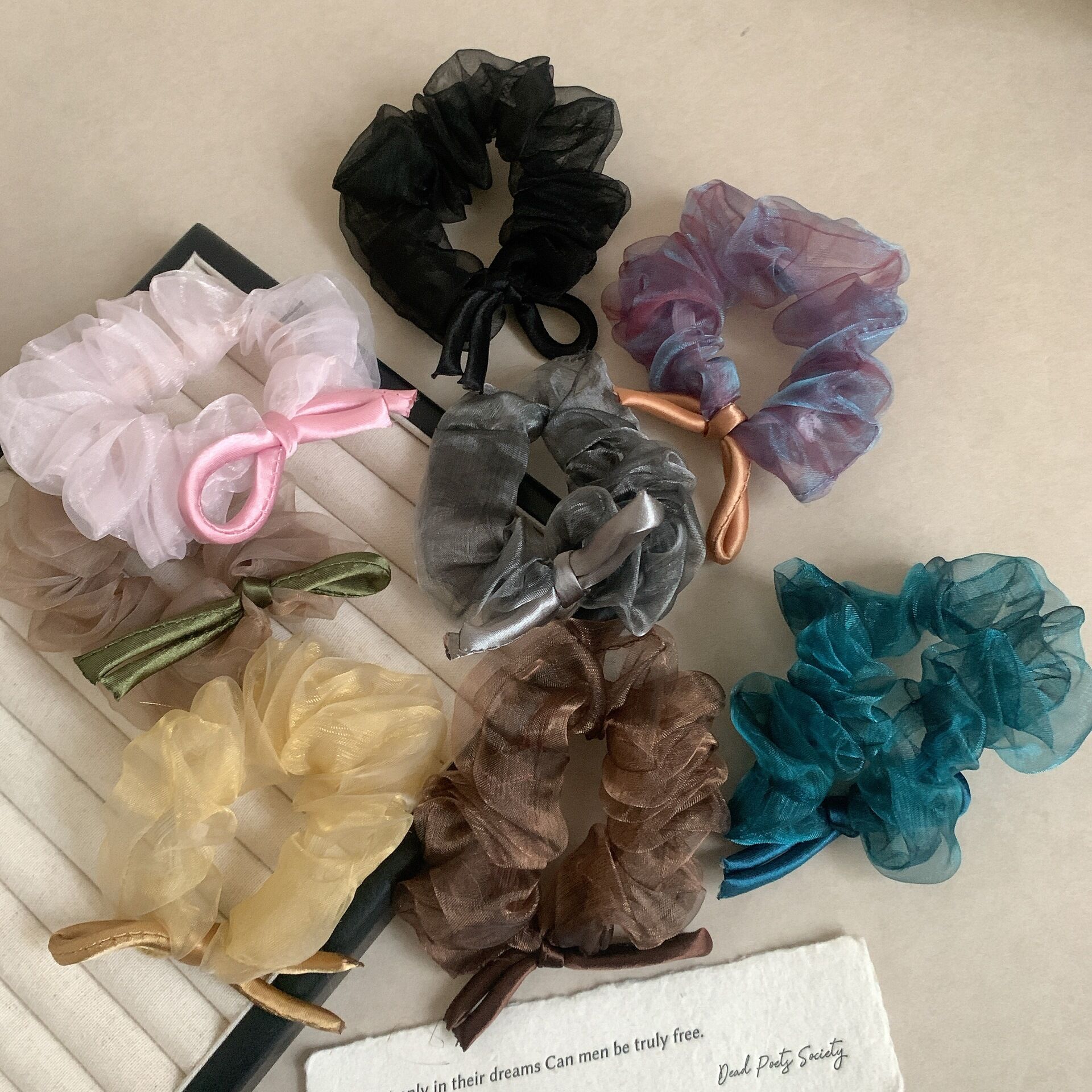 Simple Series Elegant Bow Knot Fabric Women's Scrunchies 2