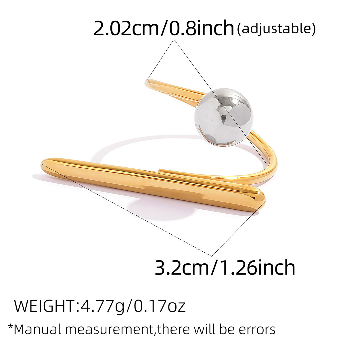 Gold- und Silberfarbe/Einheitsgröße Bild3