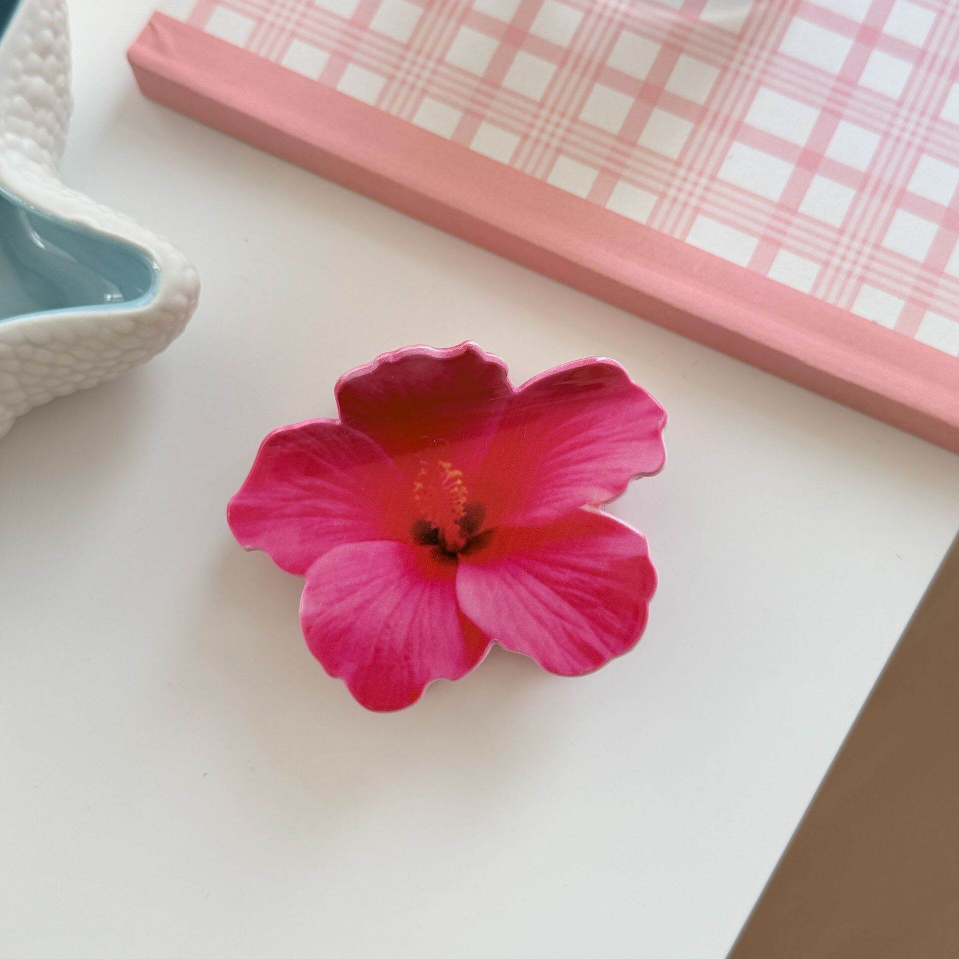 Romantic Series Sweet Flower Gradient Color Pvc Women's Hair Claws h5 
