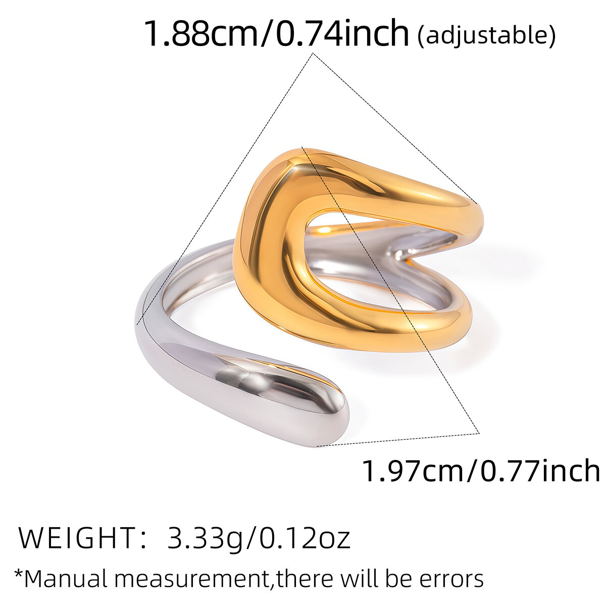 Gold And Silver Color/One Size/B001 