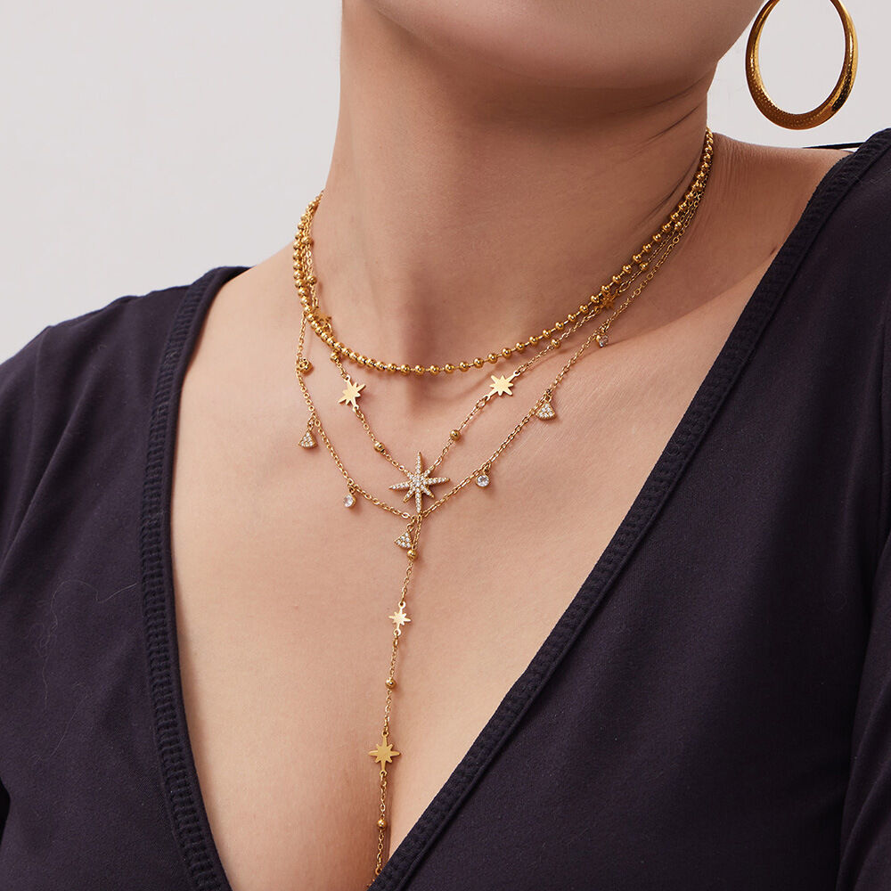 Shinning Sun Stainless Steel   Gold Color  Women's Pendant Necklaces h5 Picture4