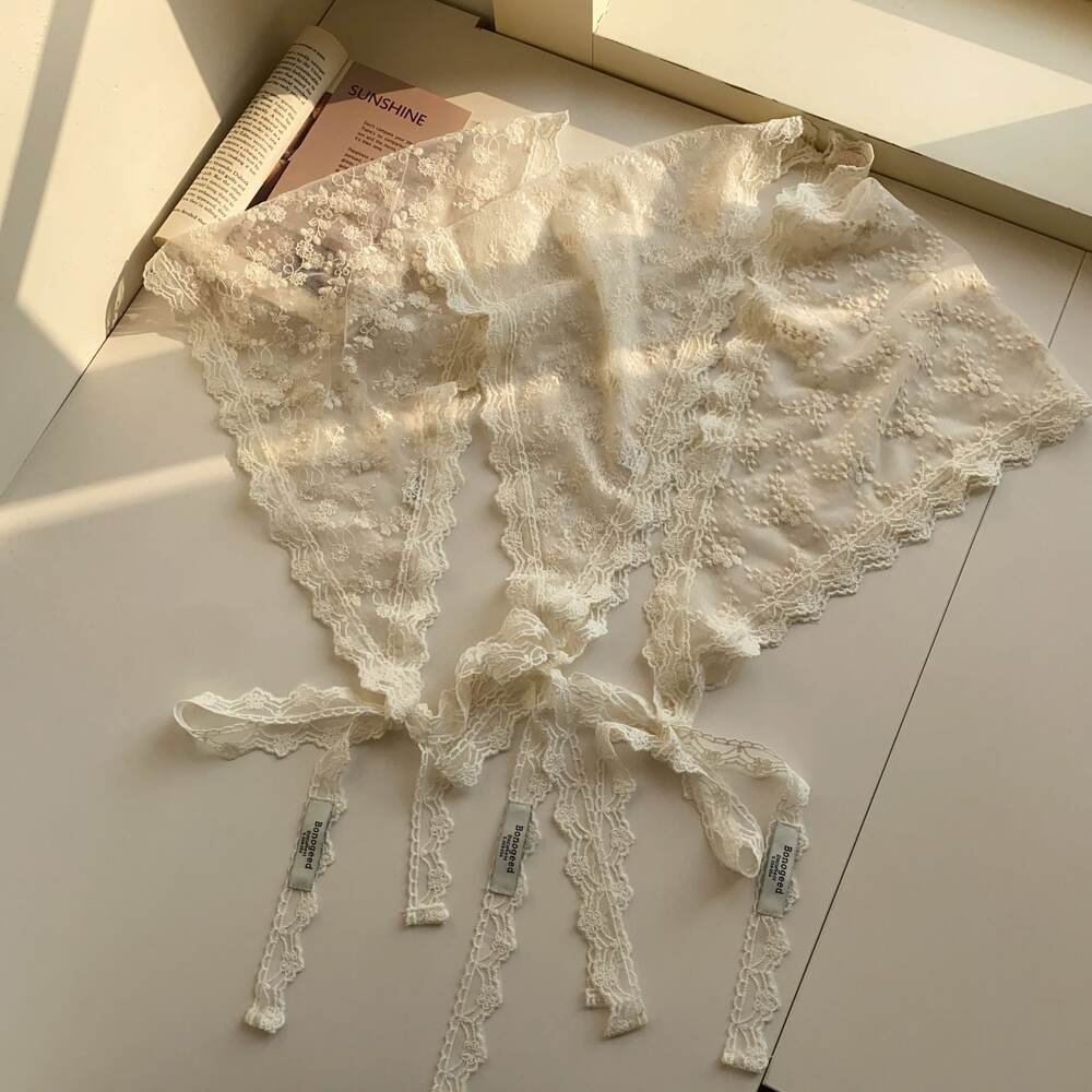 Romantic Sweet Lace Bandana Multifunctional DIY Headscarf & Belt h5Picture3