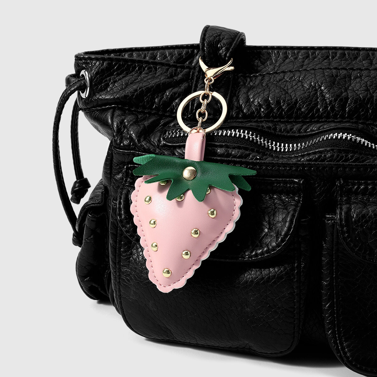 Leather Strawberry Bag Charms Picture4