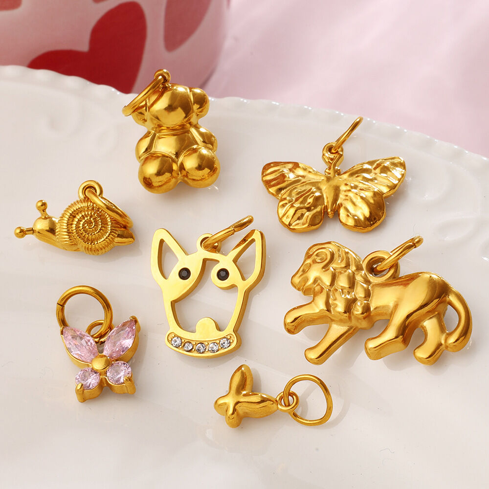 Animal Stainless Steel Waterproof Gold Color DIY Pendants Picture3