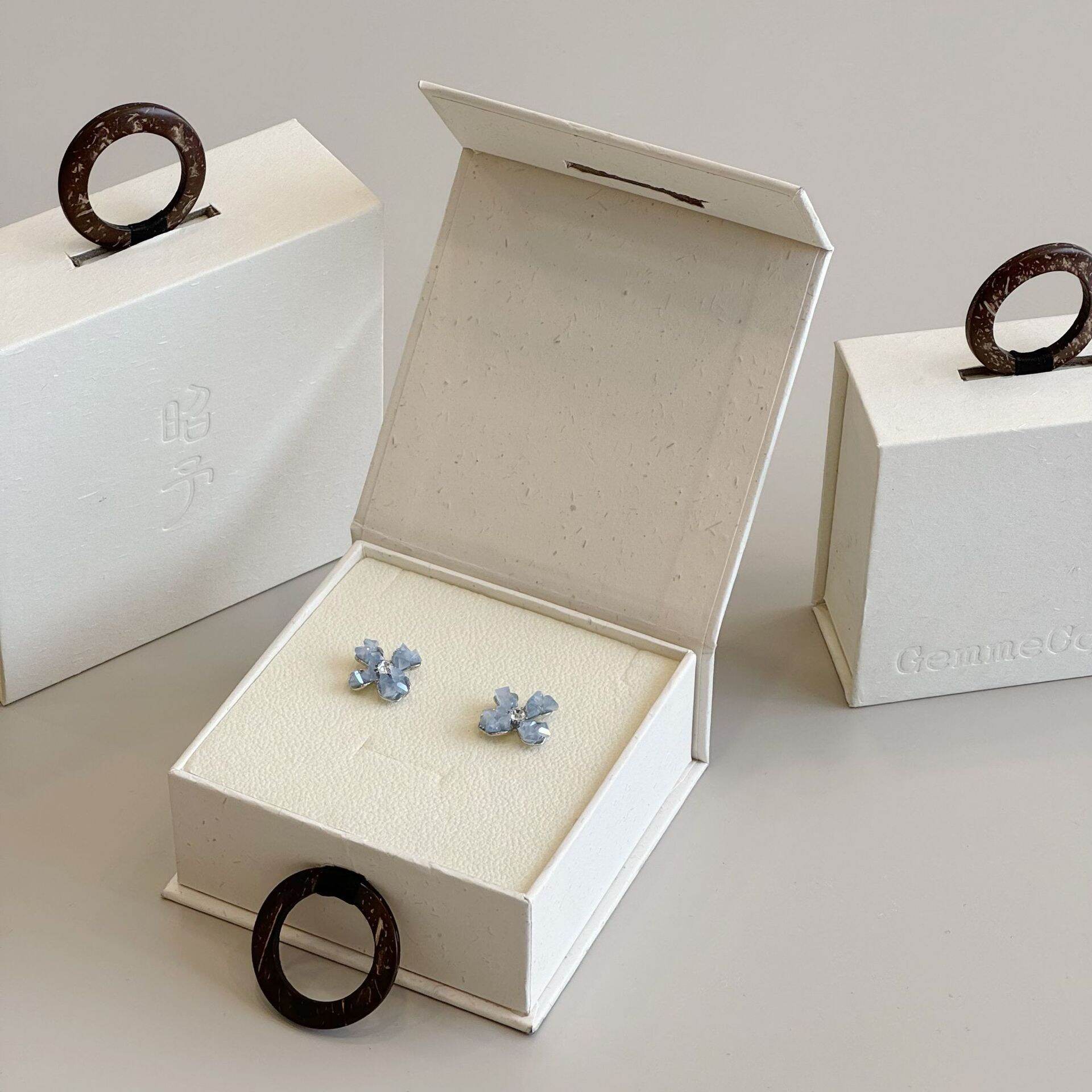 Simple Series Daily Letter Solid Color Paper Jewelry Boxes h5Picture2