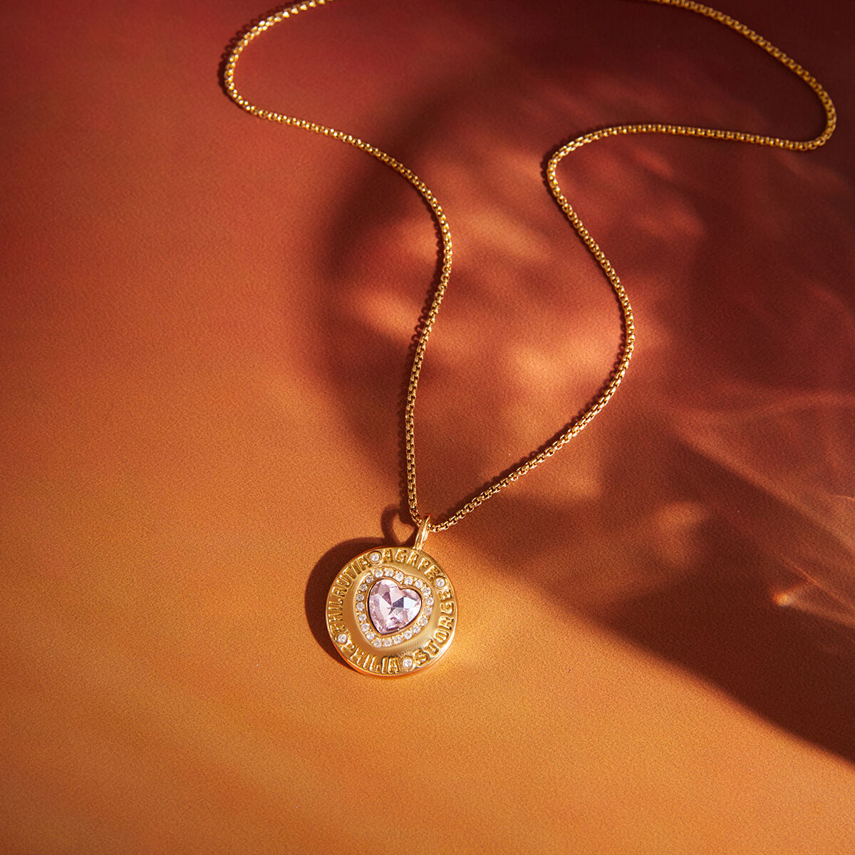 Teufelsauge- und herzförmige Halskette mit Anhänger aus wasserdichtem Edelstahl in Goldfarbe und Zirkonia für Damen h5 Bild2