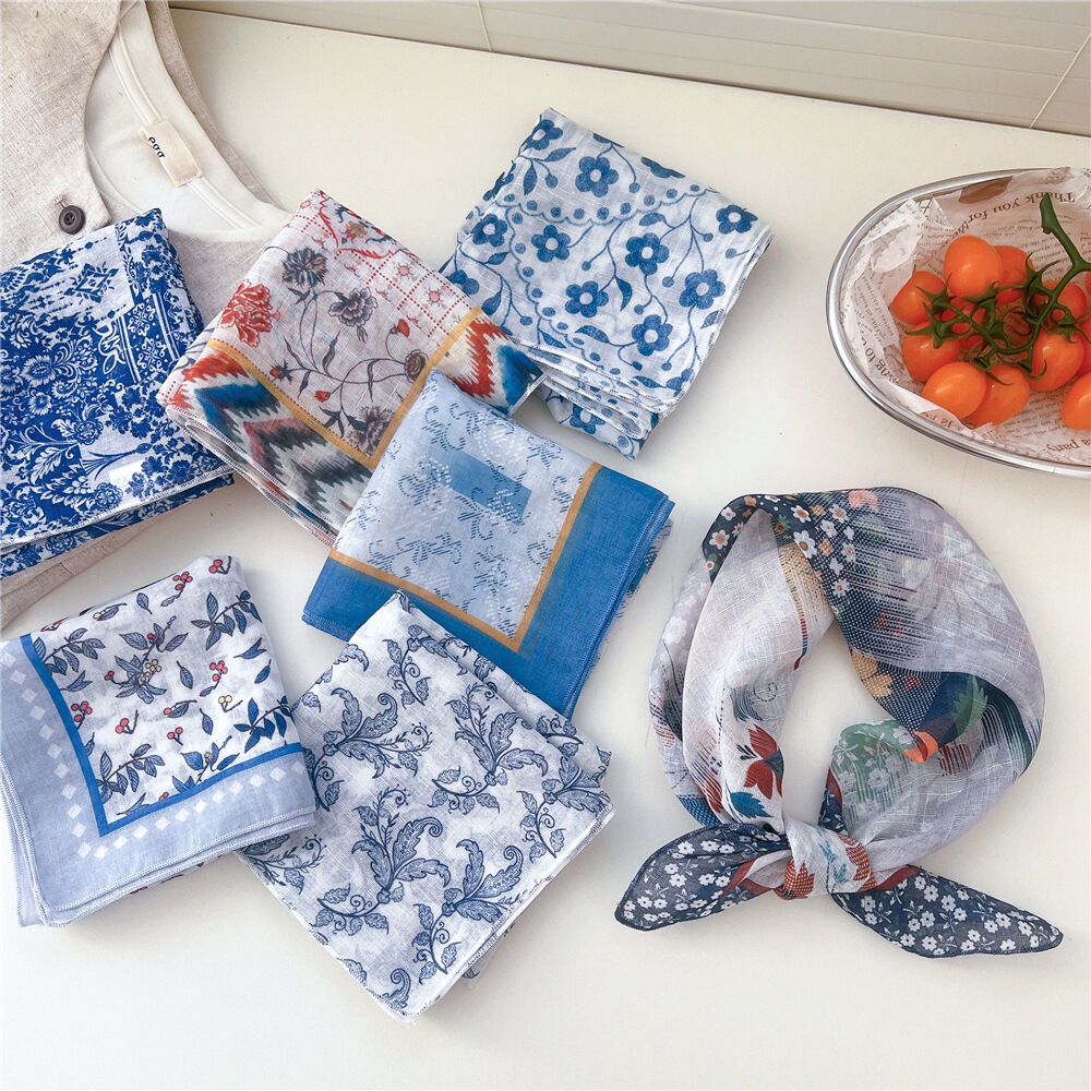 Retro Flower Cotton Women's Summer Scarves 2