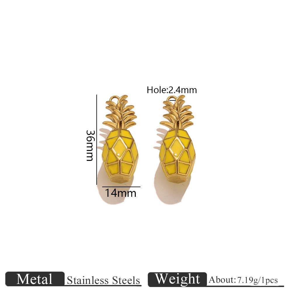 Simple Series Diy Turtle Fruit Sun Shell Stainless Steel Waterproof   Gold Color  Women's Pendants h5 