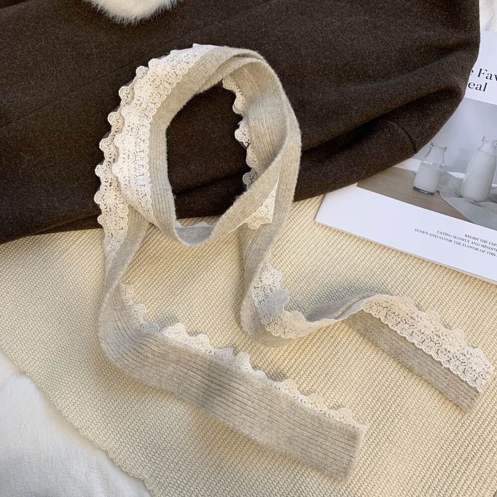 Romantic Series Sweet Solid Color Lace Women's Summer Scarves h5Picture2