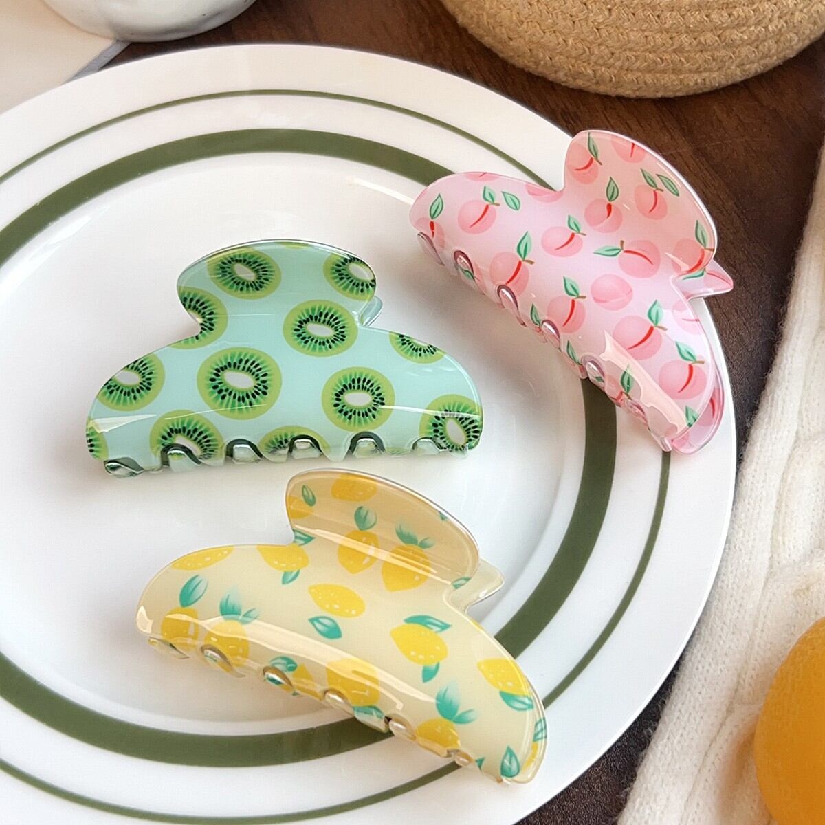 Romantic Series Sweet Fruit Pvc Women's Hair Clips Picture2