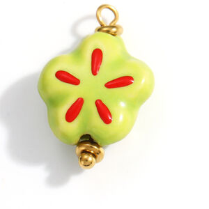 Simple Series Diy Cat Themed Heart Shaped Cartoon Ceramics Women's Pendants h5 Picture3