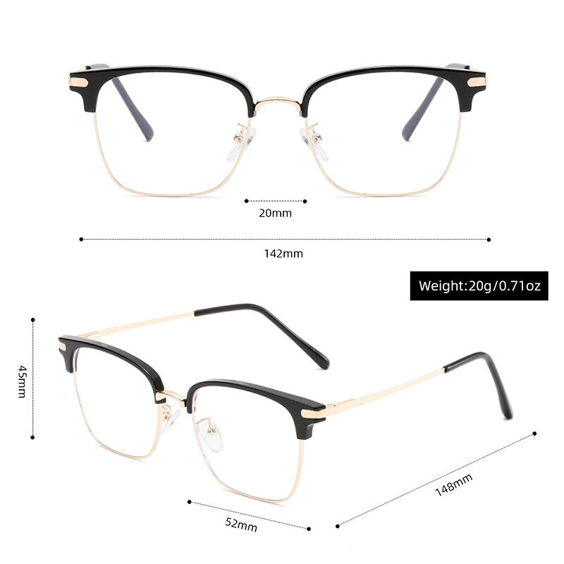 Simple Series Elegant Solid Color Women's Blue Light Blocking Glasses h5Picture5